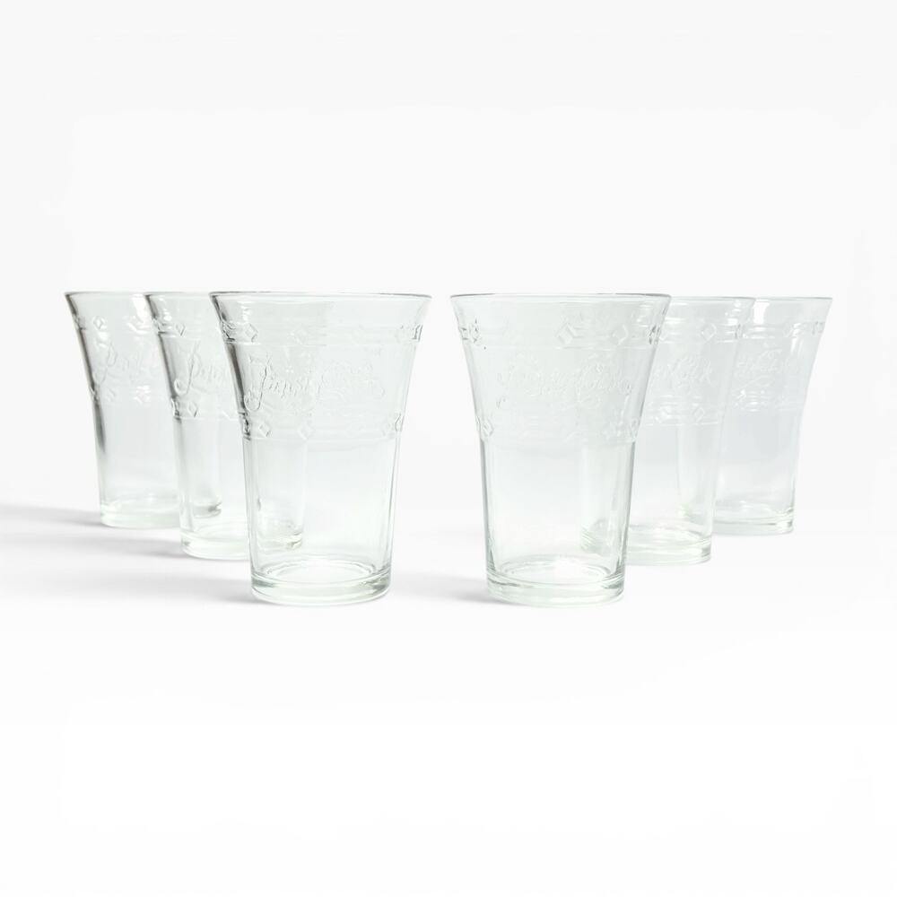 1970s Vintage “Pepsi-Cola” Set of 6 Tumbler Soda Drinking Glasses 4 7/8” 12oz